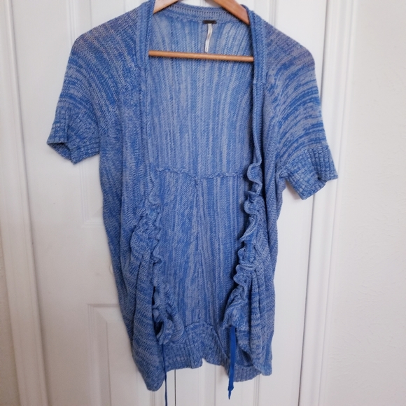 Free People Short Sleeve Cardigan with Adjustable - Picture 9 of 11